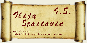 Ilija Stoilović vizit kartica